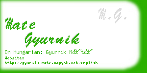 mate gyurnik business card